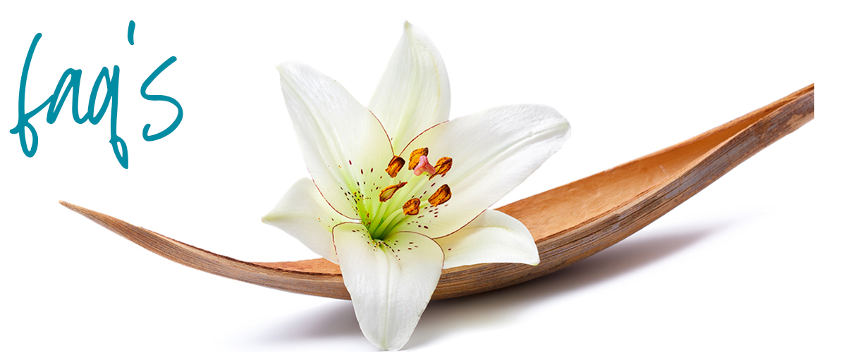 white lily in a wood bowl